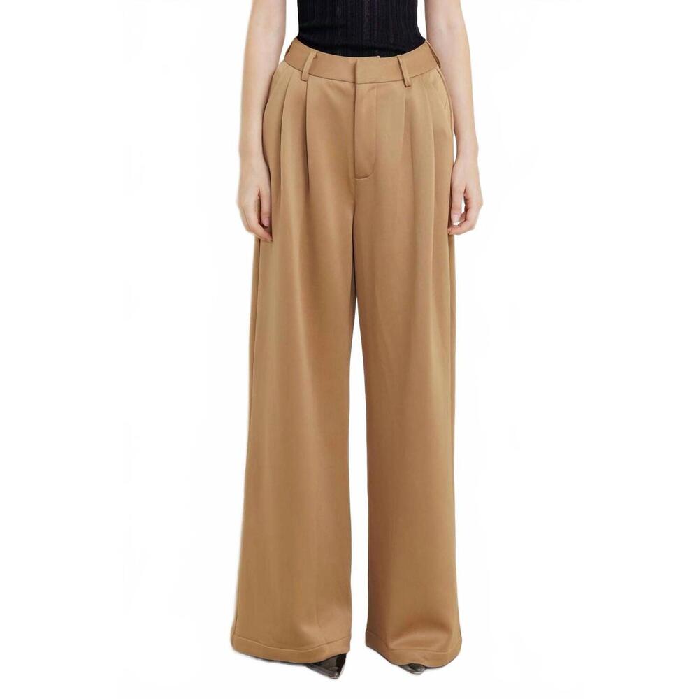 NEW FLYING TOMATO solid woven pant in camel